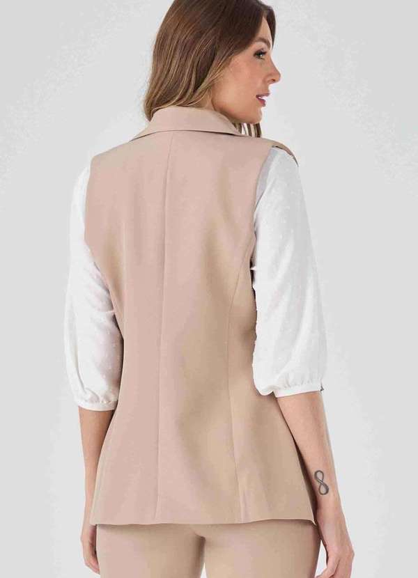 Pks - Colete Pks Alfaiataria Alongado Bege 2