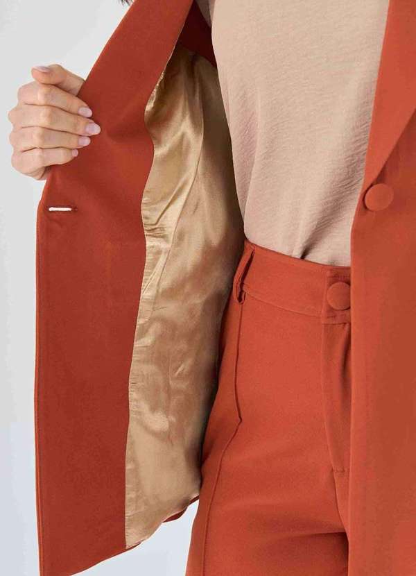 Pks - Colete Pks Alfaiataria Alongado Marrom 4