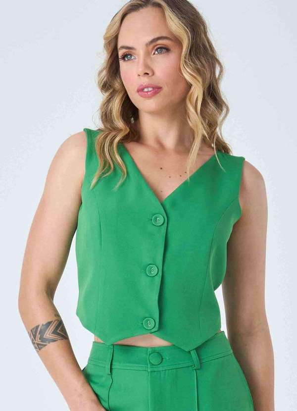 Pks - Colete Pks Alfaiataria Verde