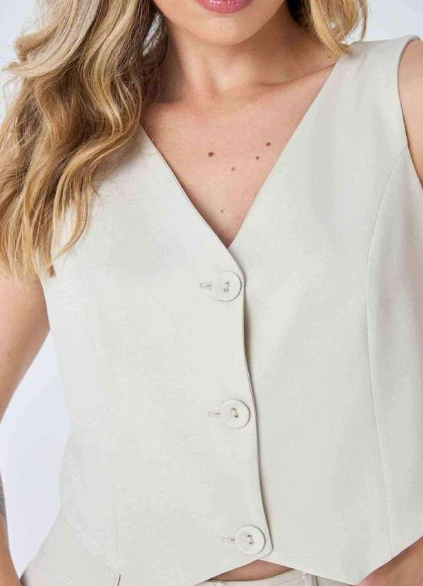 Pks - Colete Pks Alfaiataria Bege 3