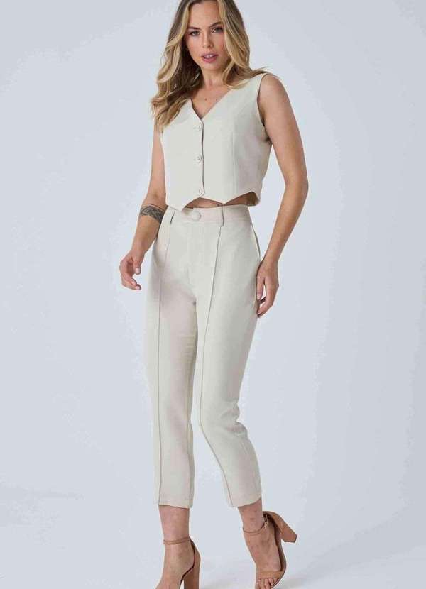 Pks - Colete Pks Alfaiataria Bege 5