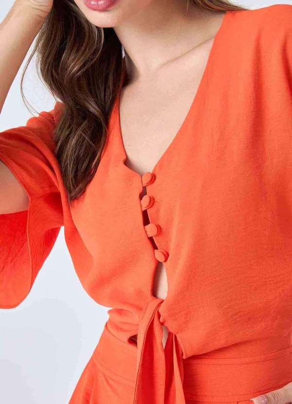 Pks - Macacao Longo Pks com Amarracao Laranja 3