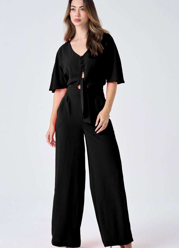 Pks - Macacao Longo Pks com Amarracao Preto 1