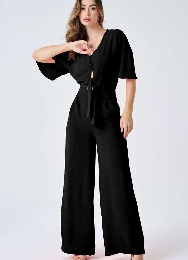 Pks - Macacao Longo Pks com Amarracao Preto 5