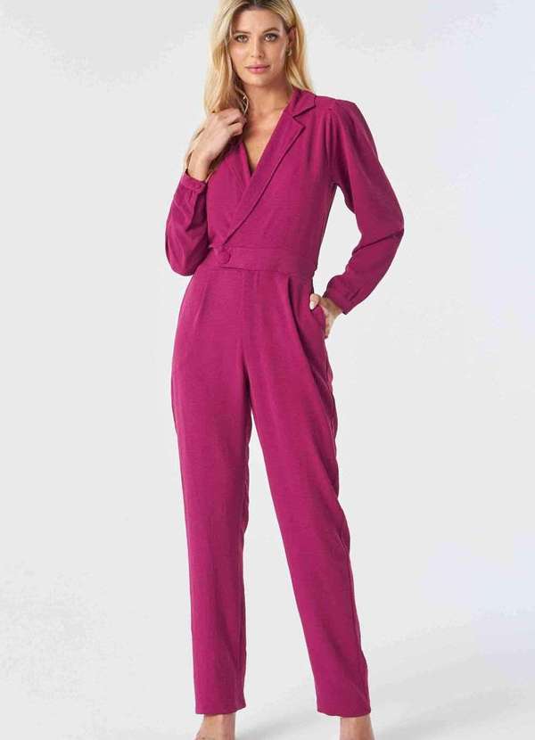 Pks - Macacao Longo Pks com Gola Rosa