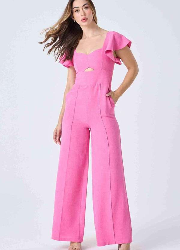 Pks - Macacao Longo Pks Manga Flare Rosa