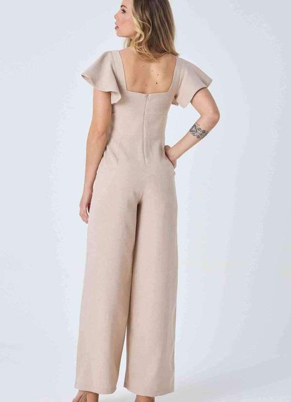 Pks - Macacao Longo Pks Manga Flare Bege 2