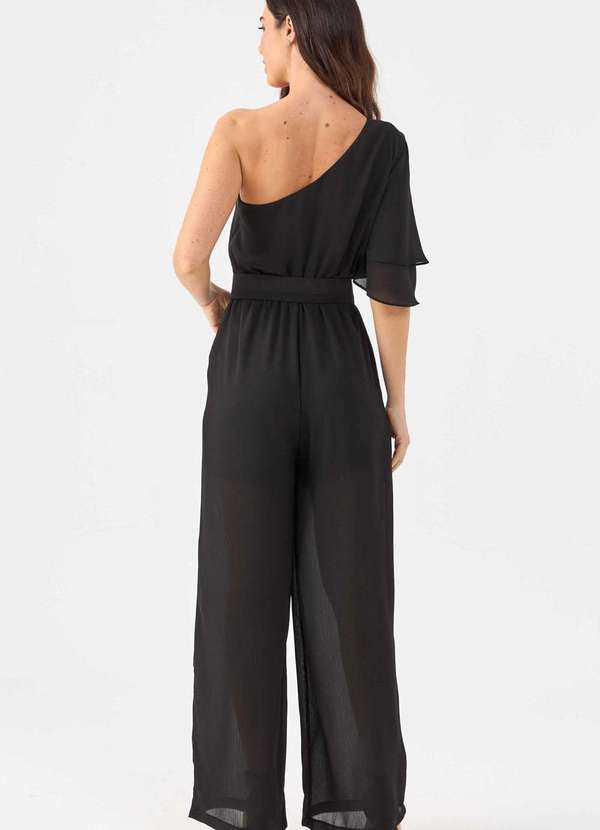 Pks - Macacao Longo Pks um Ombro So Preto 2