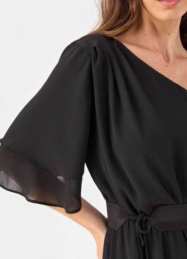 Pks - Macacao Longo Pks um Ombro So Preto 3