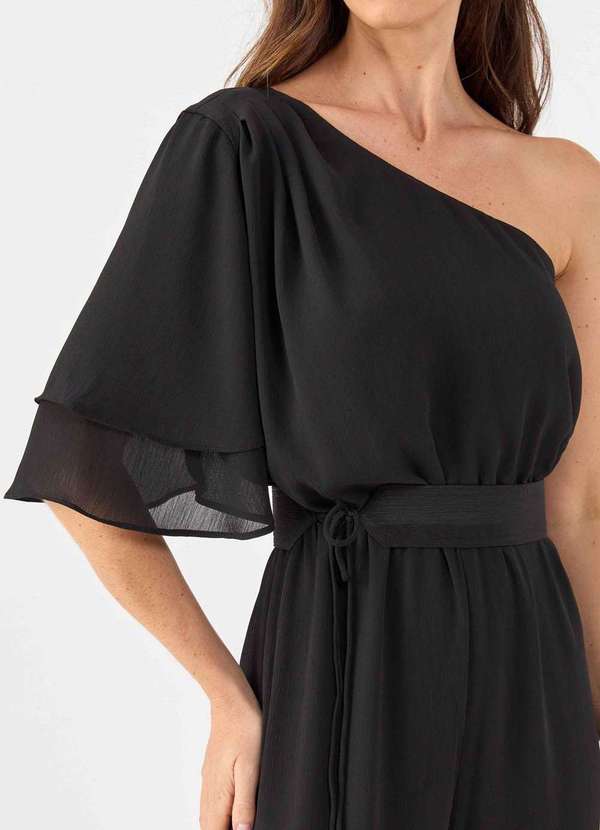 Pks - Macacao Longo Pks um Ombro So Preto 5