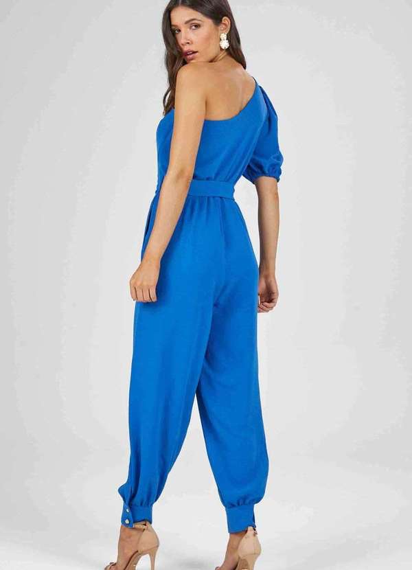 Pks - Macacao Longo Pks um Ombro So Azul 2