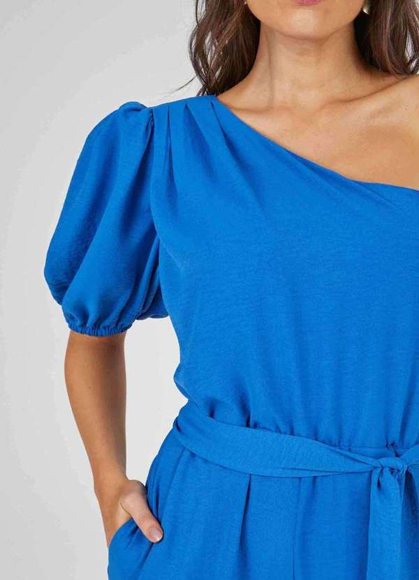 Pks - Macacao Longo Pks um Ombro So Azul 4