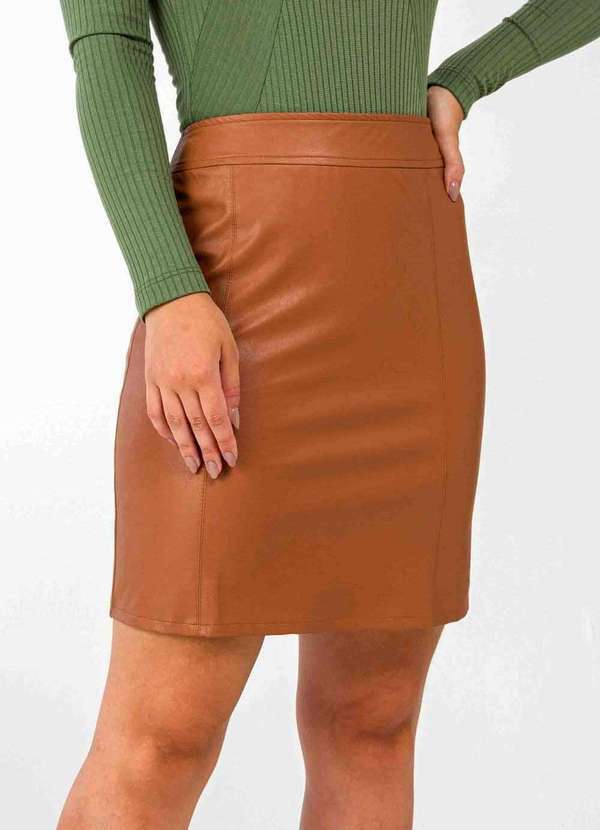 Pks - Saia Curta Evase Marrom