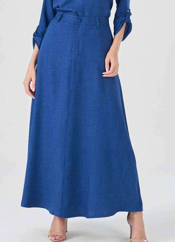 Pks - Saia Longa Pks Evase Azul Royal Azul 1