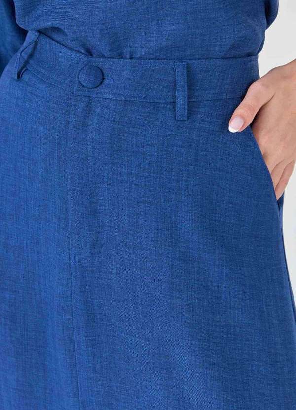 Pks - Saia Longa Pks Evase Azul Royal Azul 3