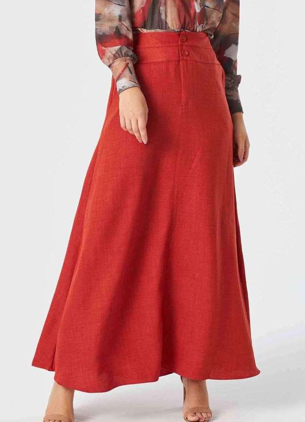 Pks - Saia Longa Pks Evase Marrom