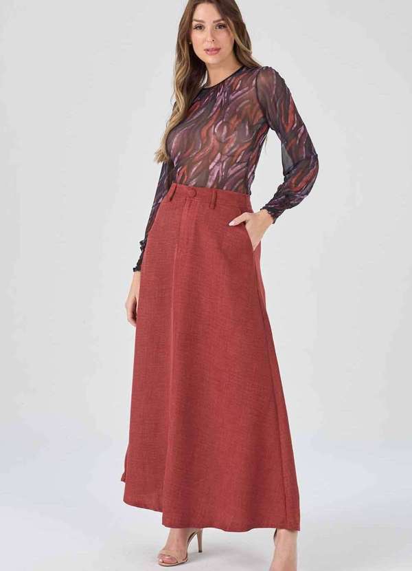 Pks - Saia Longa Pks Marrom 5