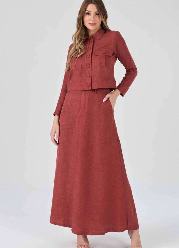 Pks - Saia Longa Pks Marrom 6