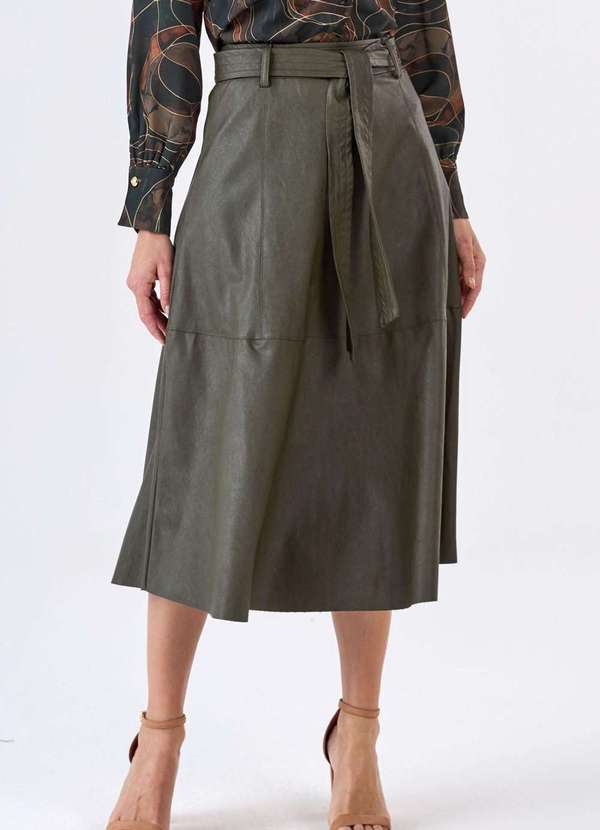 Pks - Saia Midi Evase Pks Verde