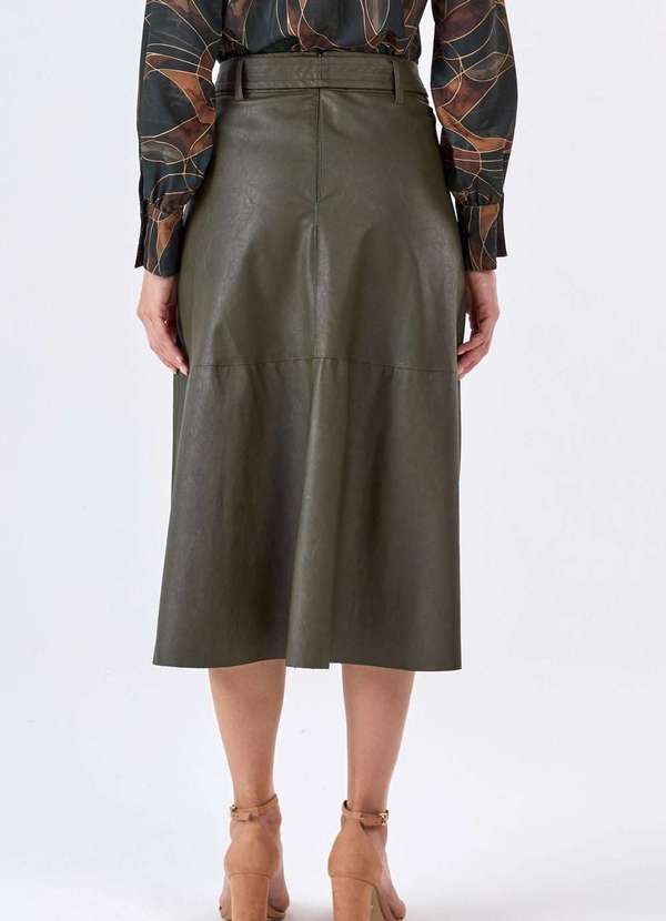 Pks - Saia Midi Evase Pks Verde 2