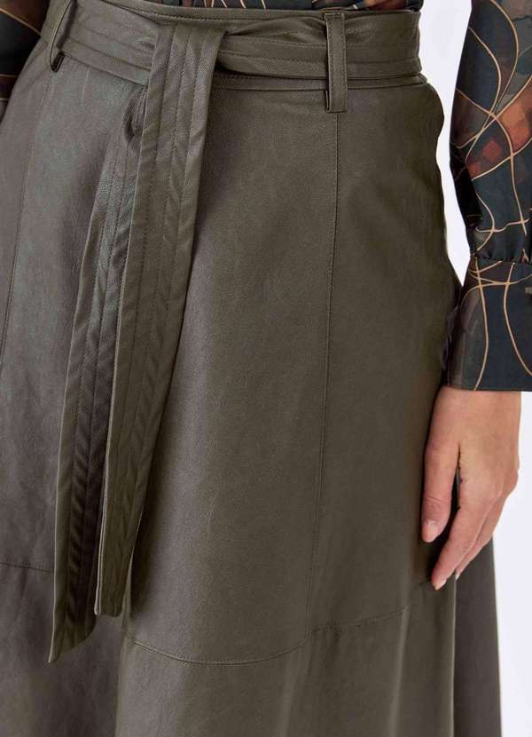 Pks - Saia Midi Evase Pks Verde 3