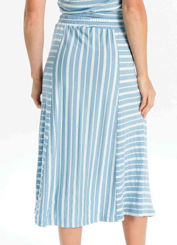 Pks - Saia Midi Listrada Azul 2