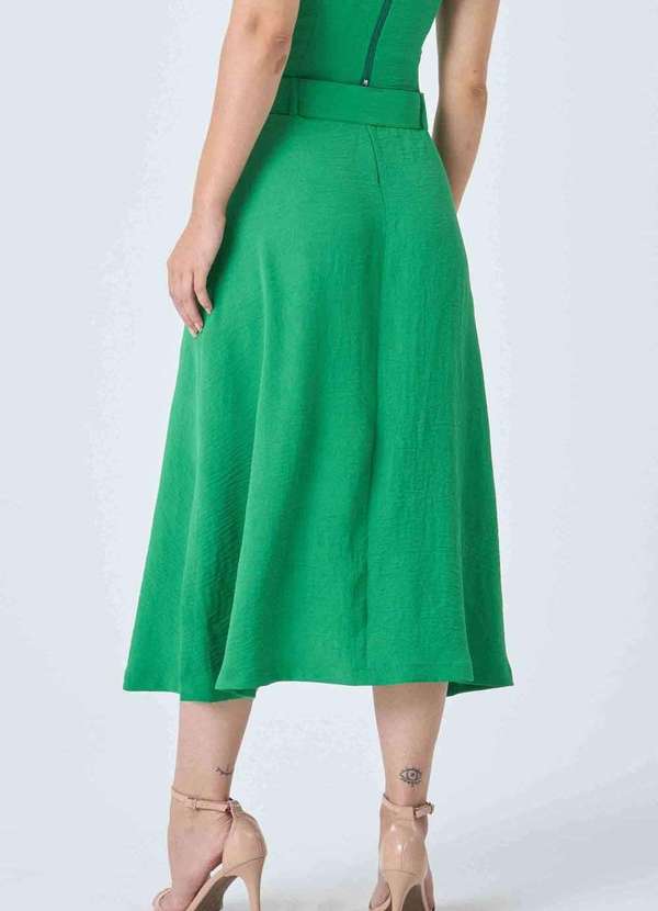 Pks - Saia Midi Pks com Cinto Verde 2