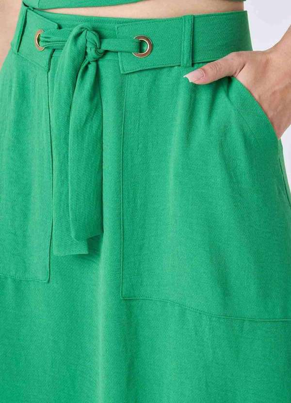 Pks - Saia Midi Pks com Cinto Verde 3