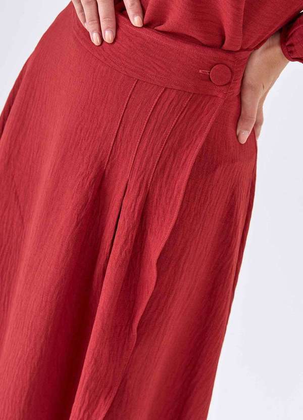 Pks - Saia Midi Pks Pareo Terracota Marrom 3