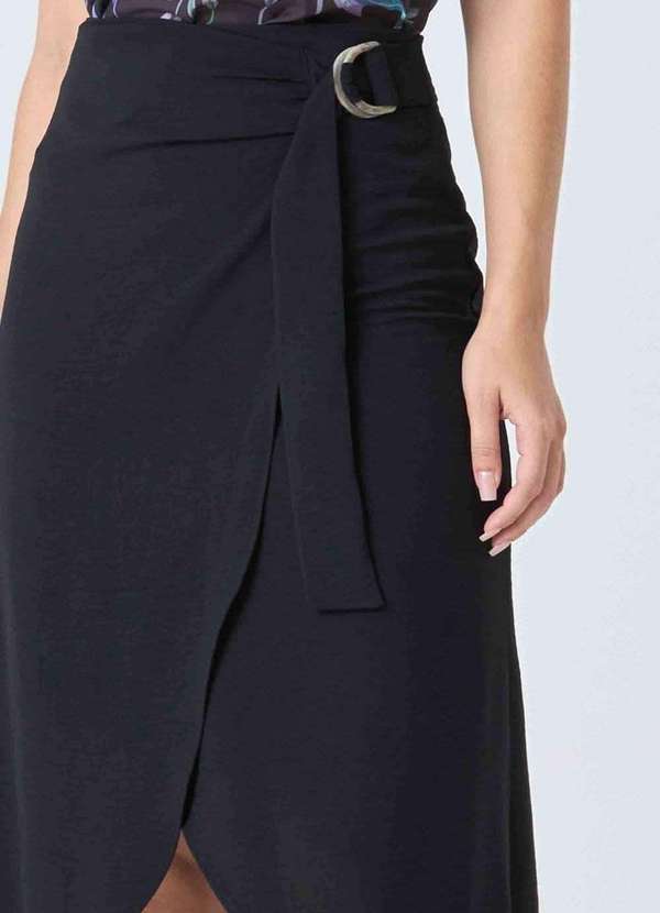 Pks - Saia Midi Pks Pareo Preto 3