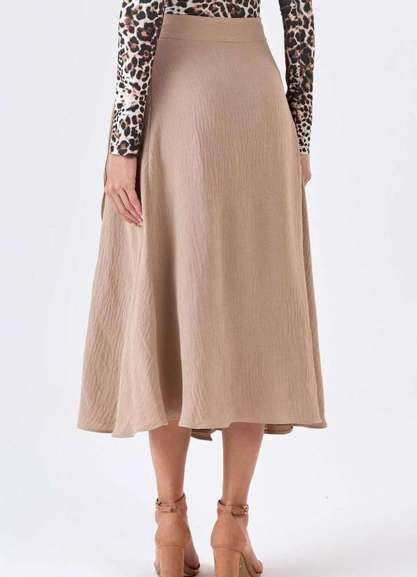 Pks - Saia Midi Pks Pareo Bege 2