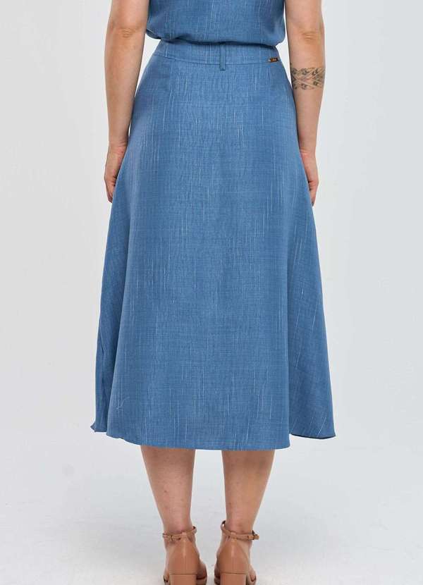 Pks - Saia Midi Pks Risca Azul 2
