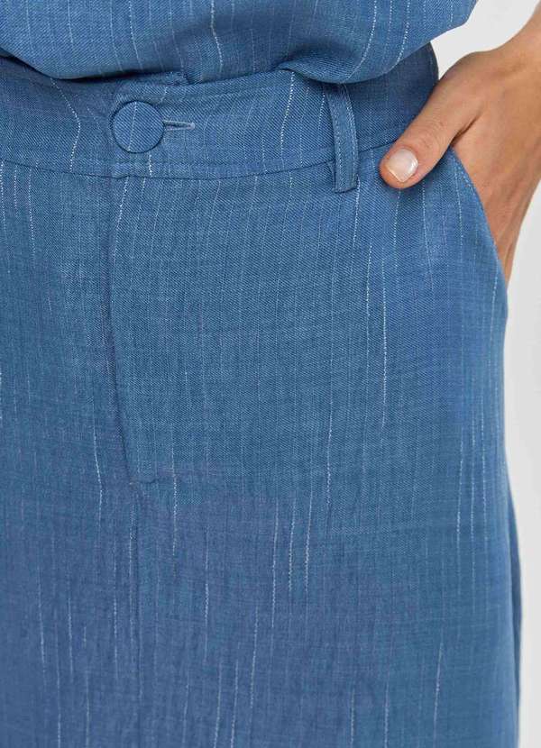 Pks - Saia Midi Pks Risca Azul 3