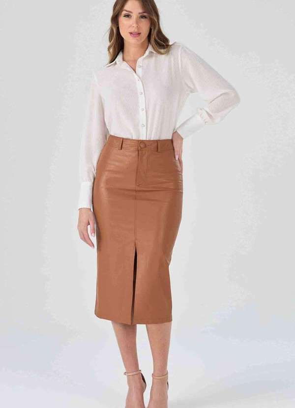 Pks - Saia Midi Pks Marrom 5