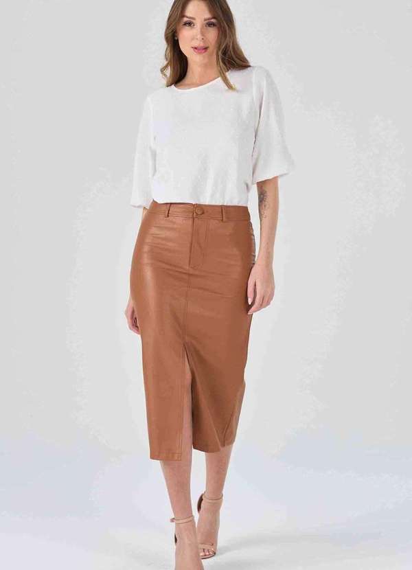 Pks - Saia Midi Pks Marrom 6