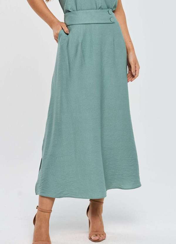 Pks - Saia Super Midi Pks Viscose Verde 1