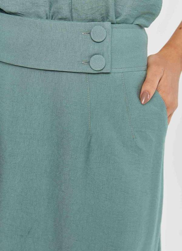 Pks - Saia Super Midi Pks Viscose Verde 3