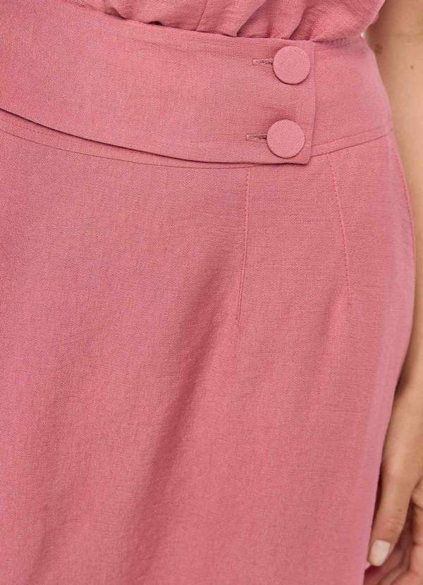 Pks - Saia Super Midi Pks Viscose Rosa 3