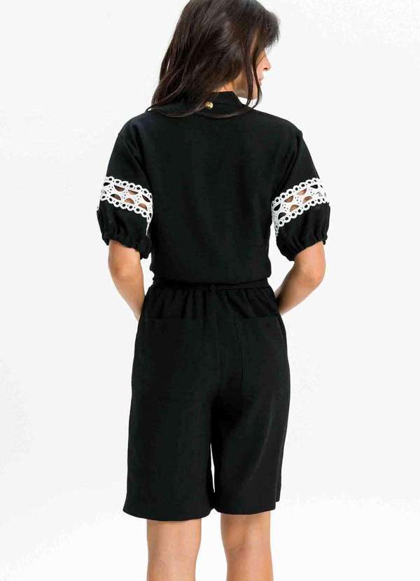 Pks - Bermuda Feminina Alfaiataria Preto 3