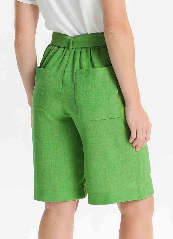 Pks - Bermuda Pks Feminina Alfaiataria Verde 2