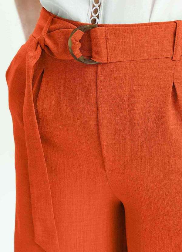 Pks - Bermuda Pks Feminina Alfaiataria Laranja 3