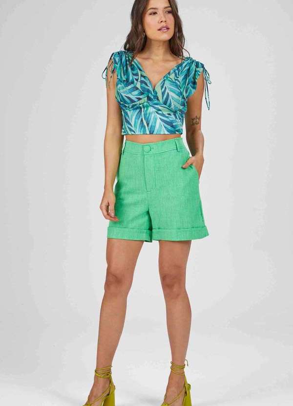 Pks - Shorts Pks Alfaiataria Verde 3