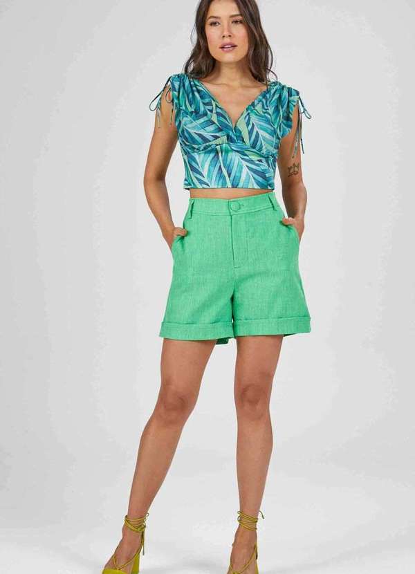 Pks - Shorts Pks Alfaiataria Verde 4