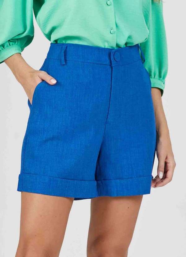 Pks - Shorts Pks Alfaiataria Azul