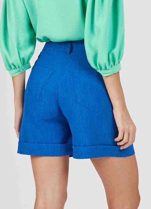 Pks - Shorts Pks Alfaiataria Azul 2