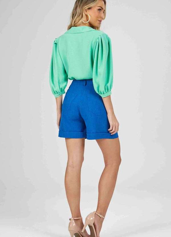 Pks - Shorts Pks Alfaiataria Azul 4