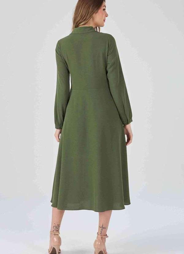 Pks - Vestido Chemise Midi Pks Verde 2