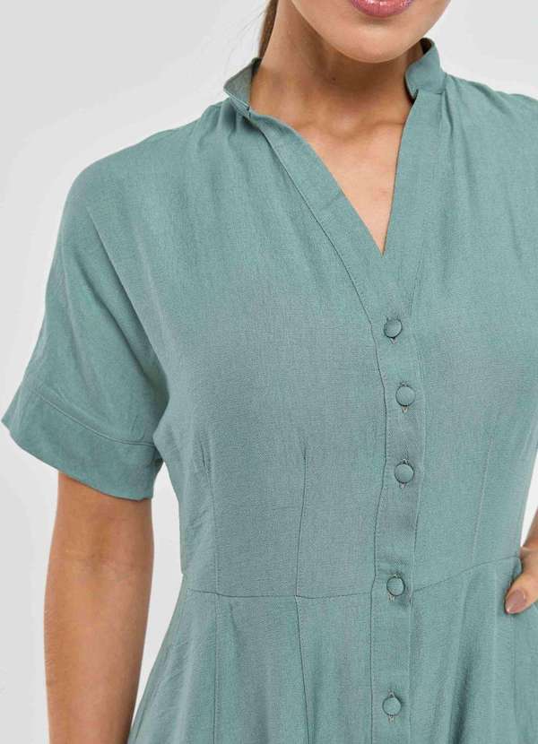 Pks - Vestido Chemise Midi Pks Verde 3