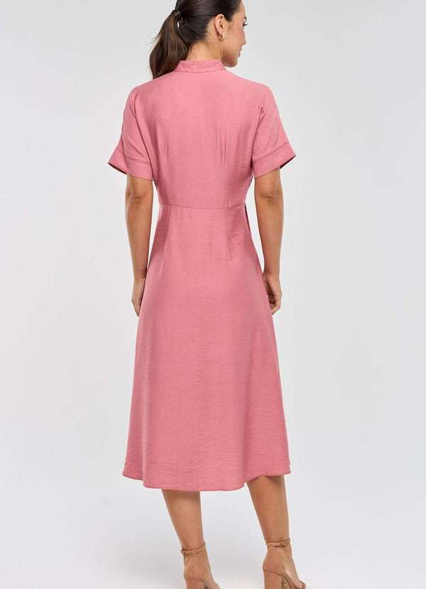 Pks - Vestido Chemise Midi Pks Rosa 2