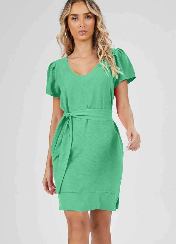 Pks - Vestido Curto Pks Decote V Verde